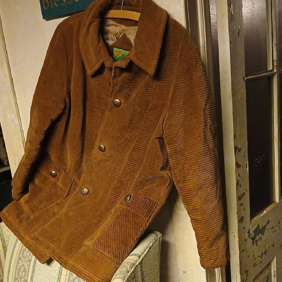 Corduroy Shirt Jacket with Quilted Lining - Tan - Picture 6 of 10